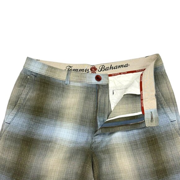 Tommy Bahama Paradise Nation Blue Silk Linen Blend Shorts - Picture 5 of 11